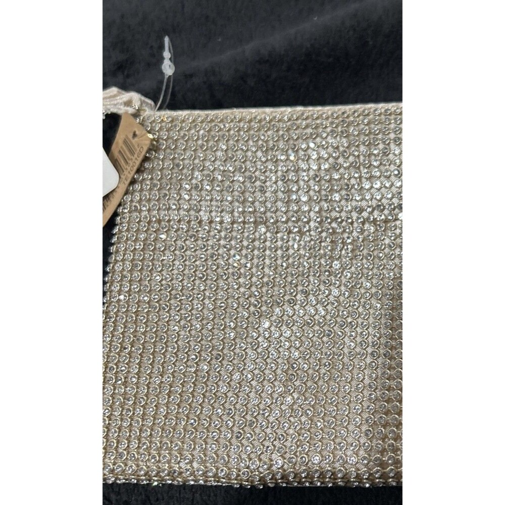 Nwt Marbella And Ashford Champagne Gold Wristlet clutch Purse Sparkly Jeweled - Picture 4 of 8